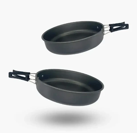 حار بيع المحمولة التخييم في الهواء الطلق طقم حلل استانلس ستيل نزهة للطي وعاء مزيج مجموعة الطبخ مع الموقد للمشي لمسافات طويلة وفي الهواء الطلق