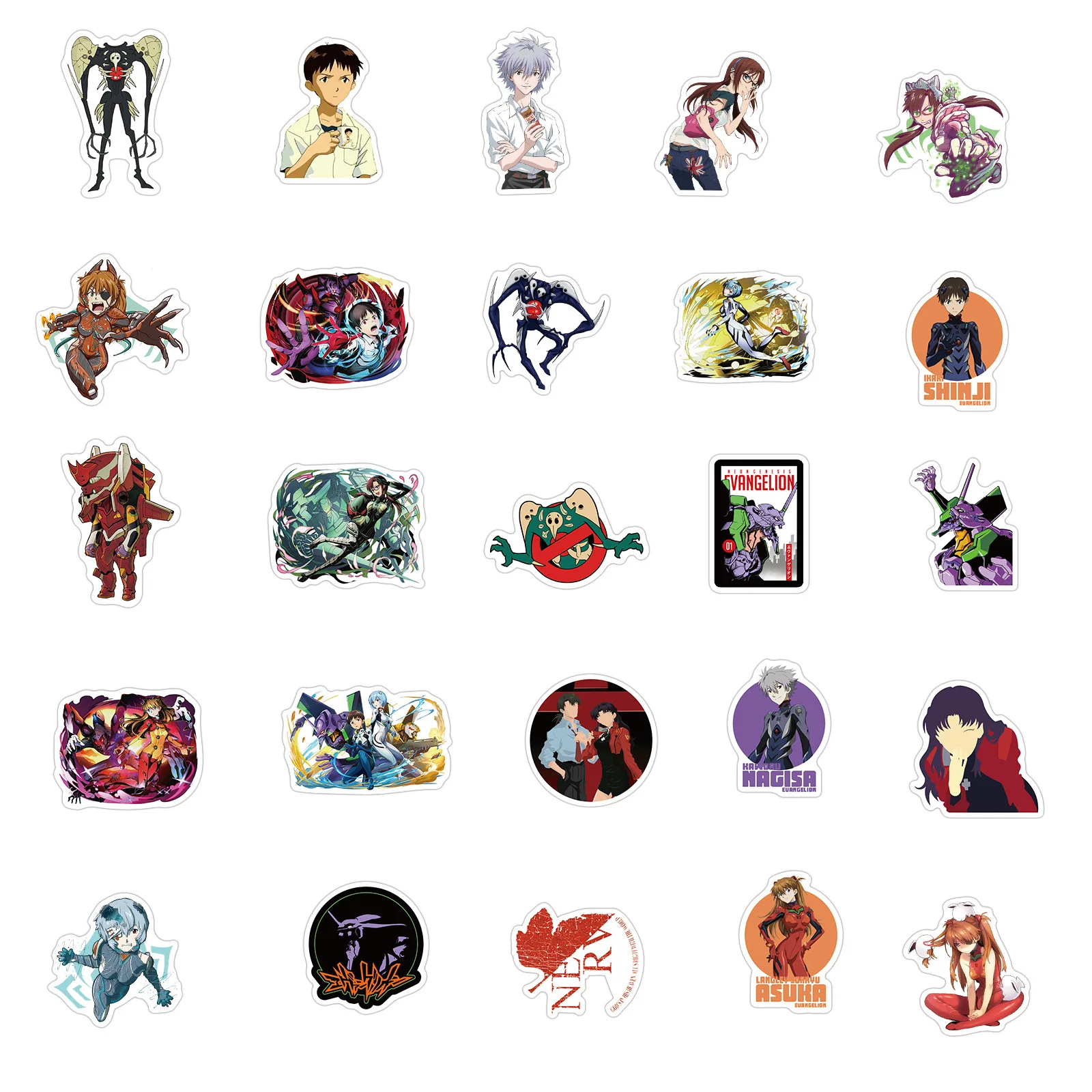 10/50/100 Pcs Anime Evangelion Stickers Graffiti Cartoon Decals Phone Laptop Scrapbook Luggage Skateboard Stickers  Kids Toy