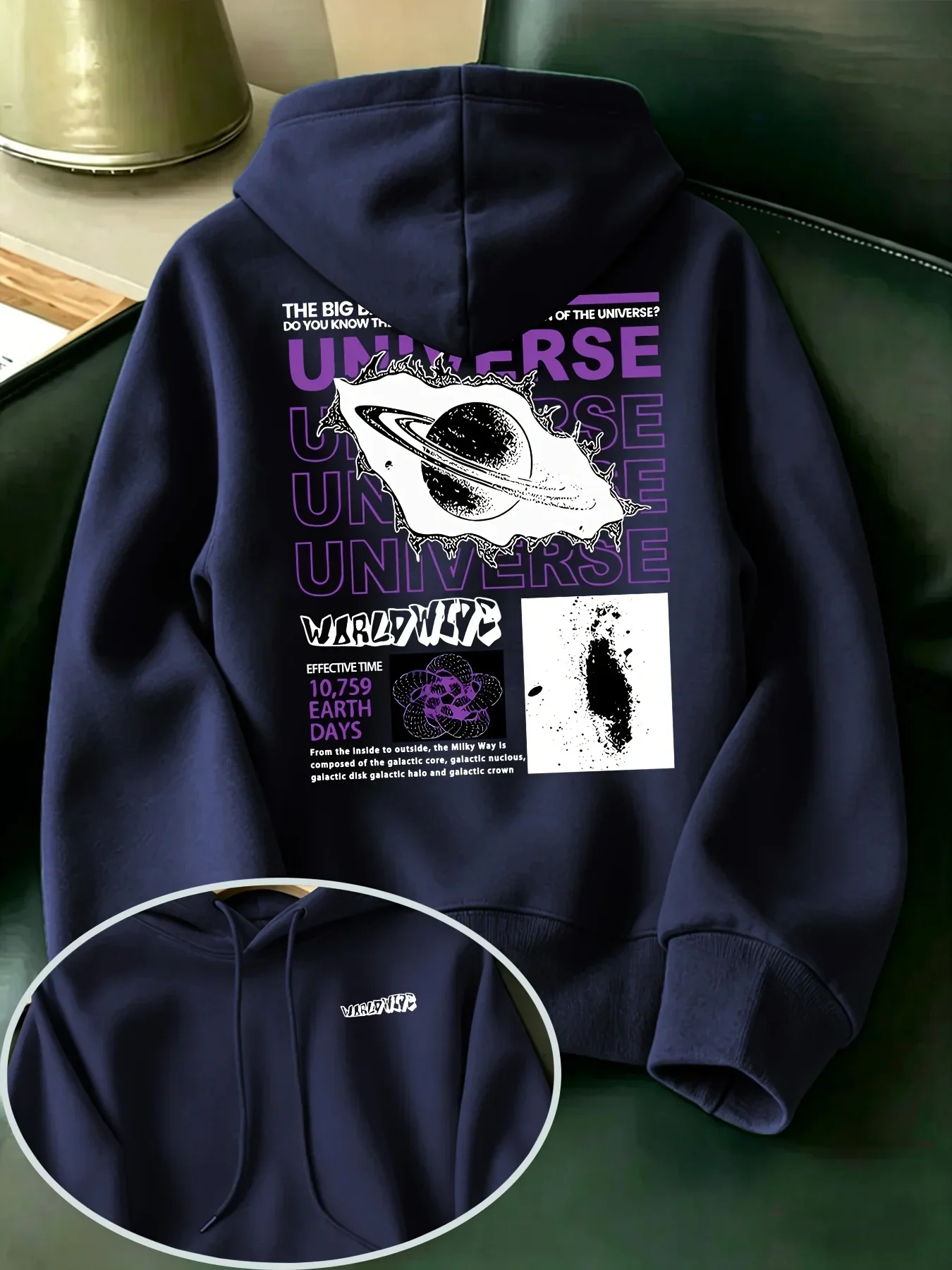 Universe Hoodie Unisex Space Galaxy Saturn Planet Cosmic Astronomy Y2K Streetwear Aesthetic Retro Trendy Sport Sweatshirts