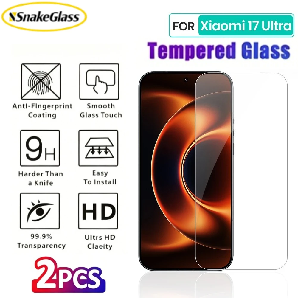 Gehärtetes Glas für Xiaomi 17 Ultra 17 Pro Max 15 14T 13 12T 11T Pro Displayschutzfolie HD Klar Gehärteter Film Kratzfest