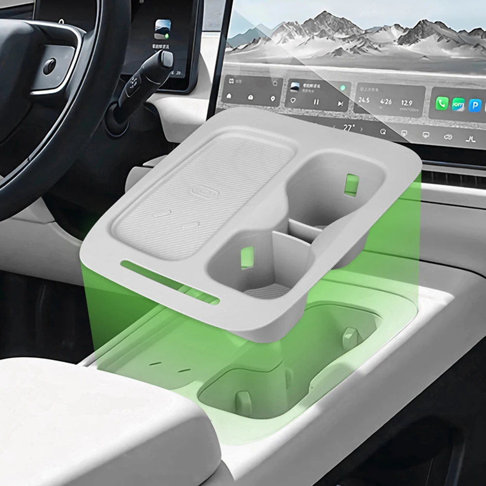 ل Leapmotor C10 C16 حامل الكأس غطاء مراتب مضاد للماء عالي الجودة لوحة شحن لاسلكي الغطاء الواقي التحكم المركزي حامل هاتف سيليكون حصيرة #5