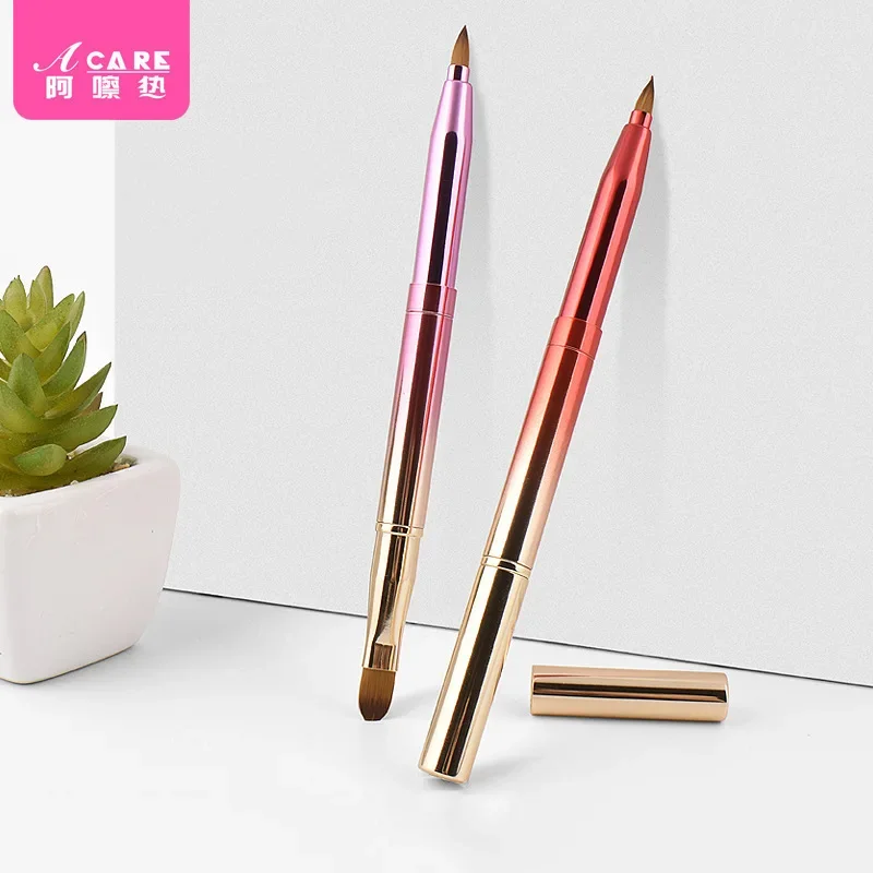 Pinceau à lèvres B1 P49-toile à lèvres débutant facile à utiliser brillant à lèvres vernis à lèvres contour naturel forme de lèvre pinceau de maquillage portable extensible