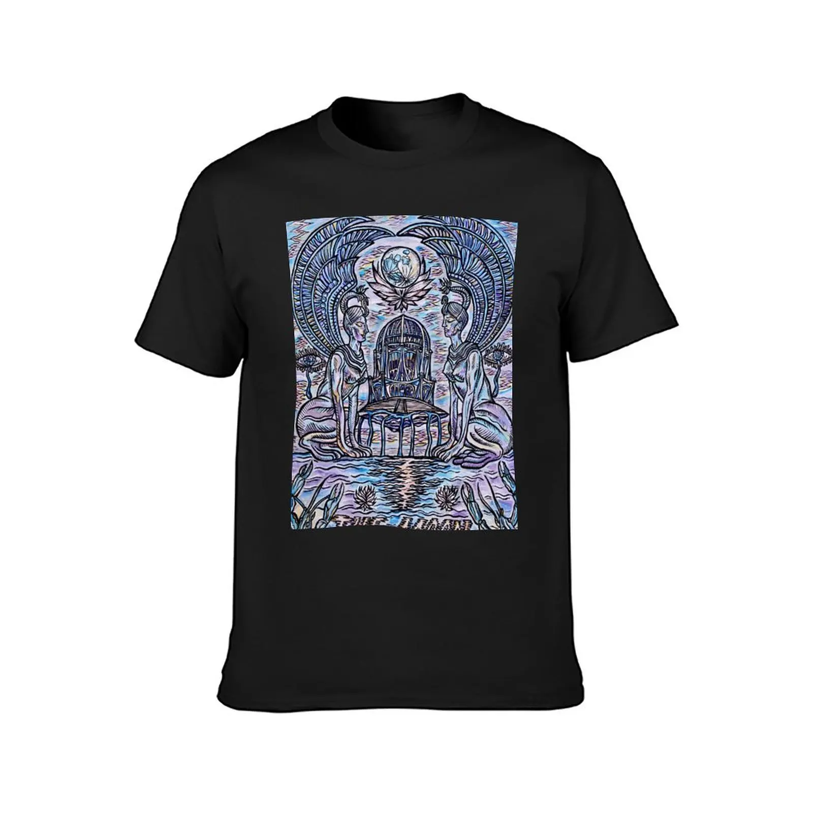 The Moon Tarot Painting T-Shirt new edition aesthetic clothes boys whites big and tall t shirts for men