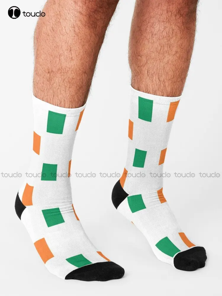 Republic Of Ireland Country - Irish Flag Socks Kawaii Socks Personalized Custom Unisex Adult Teen Youth Socks 360° Digital Print