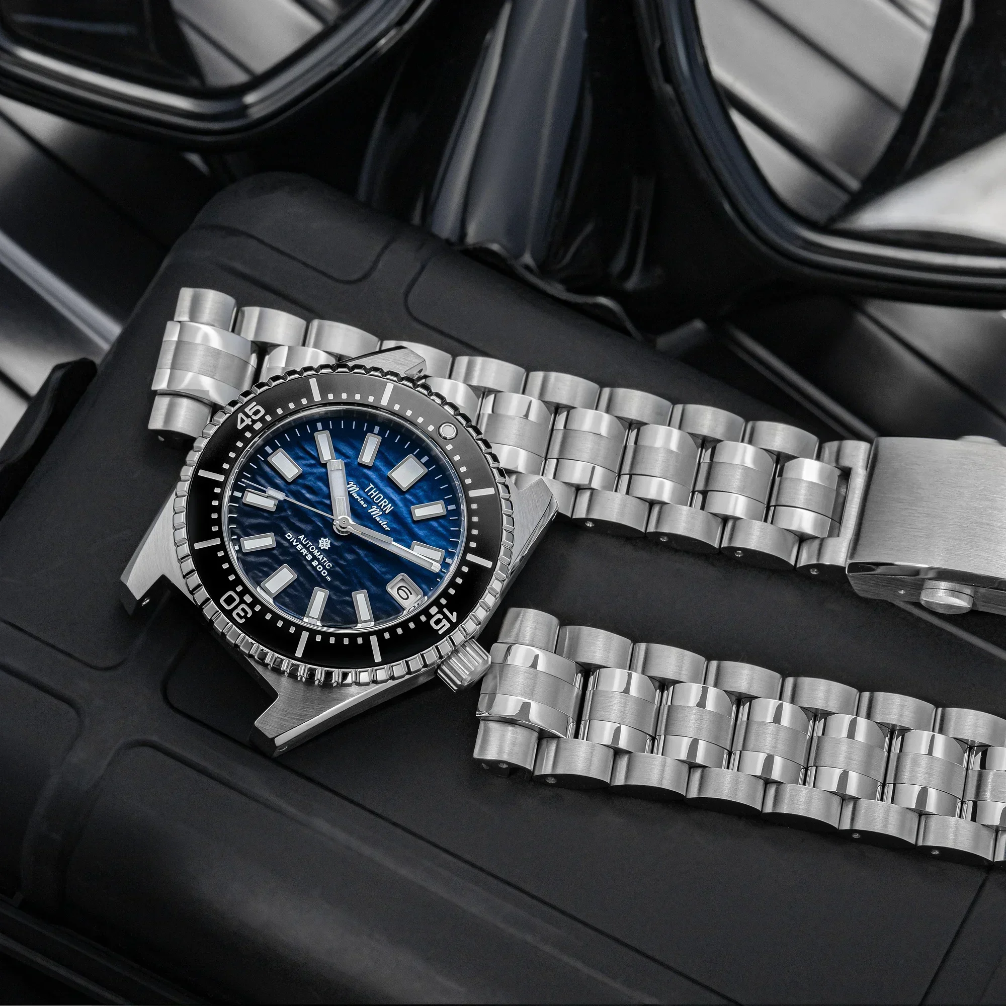 Zegarek THORN dla mężczyzn mechanizm NH35A automatyczny mechaniczny nurkowanie BGW-9 Luminous szafirowy przezroczysty futerał powrót 20 ATM wodoodporny