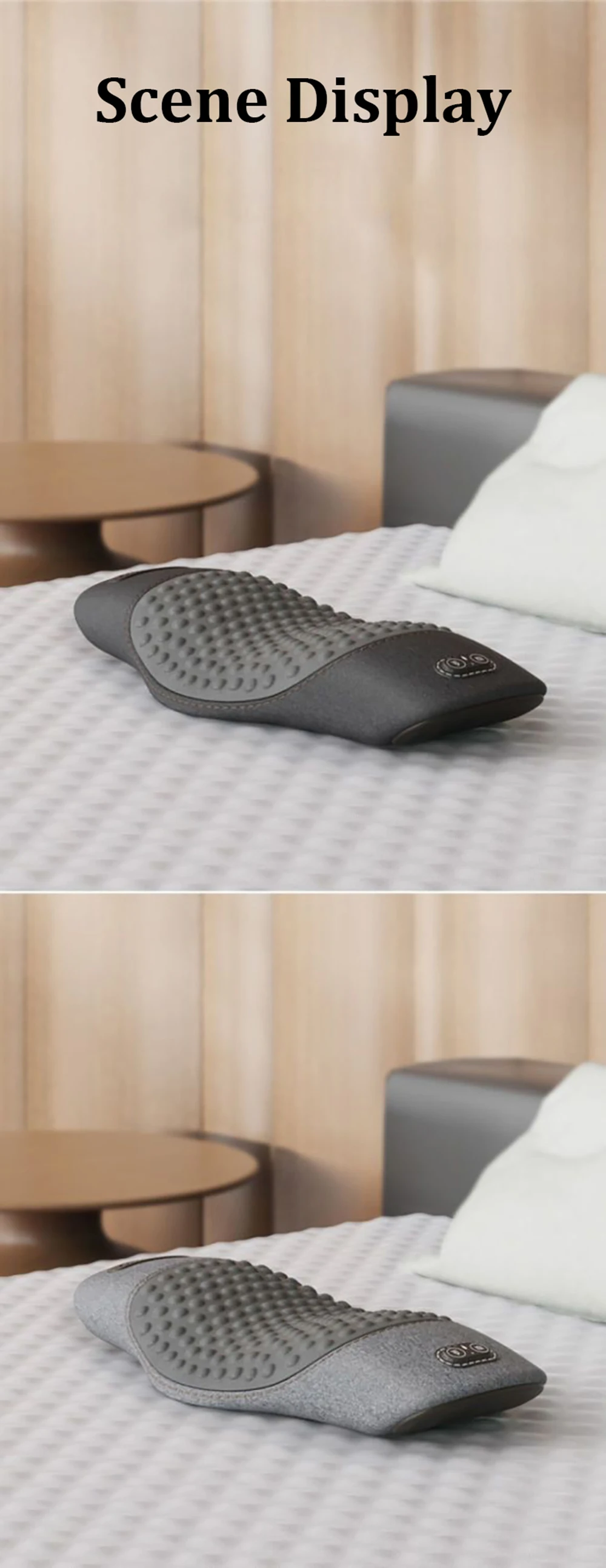 Multi-functional 3-in-1 Back Massager with Relief Bed Sleeping Shiatsu Deep Tissue Portable Shoulder Lower Back Pain Relief