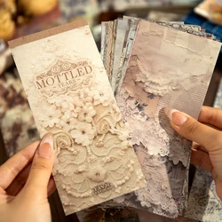 4 Style 24 Pcs Mottled Years series Paper Material Paper Vintage Scrapbooking Material Handbook Decoration Decorative Base Paper