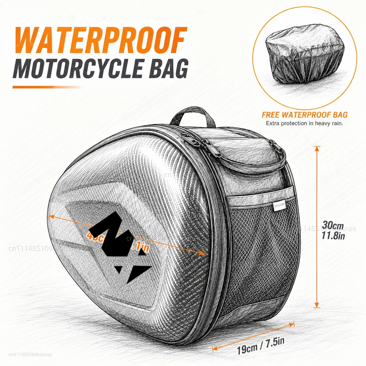 For HONDA NX400 NX500 NX 400 NX 500 2024-2025 2PCS Motorcycle Pannier Bags Luggage Saddle Bags Side Storage Fork Travel Pouch