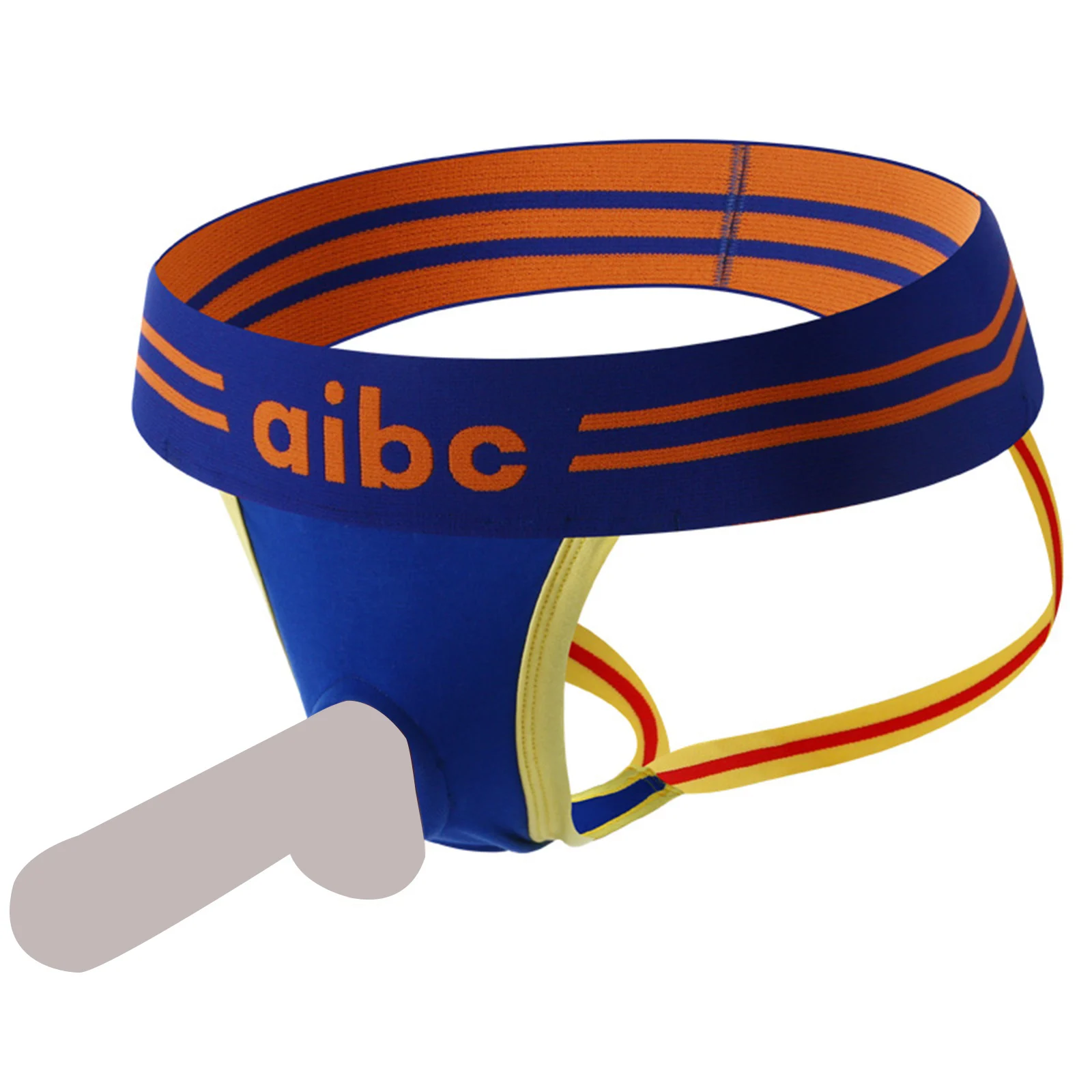 

AIBC Jockstrap Thong For Men With Silicone Cock Ring Open Front Cotton Butt Lifting Erotic Underwear for Intimate Enhancement