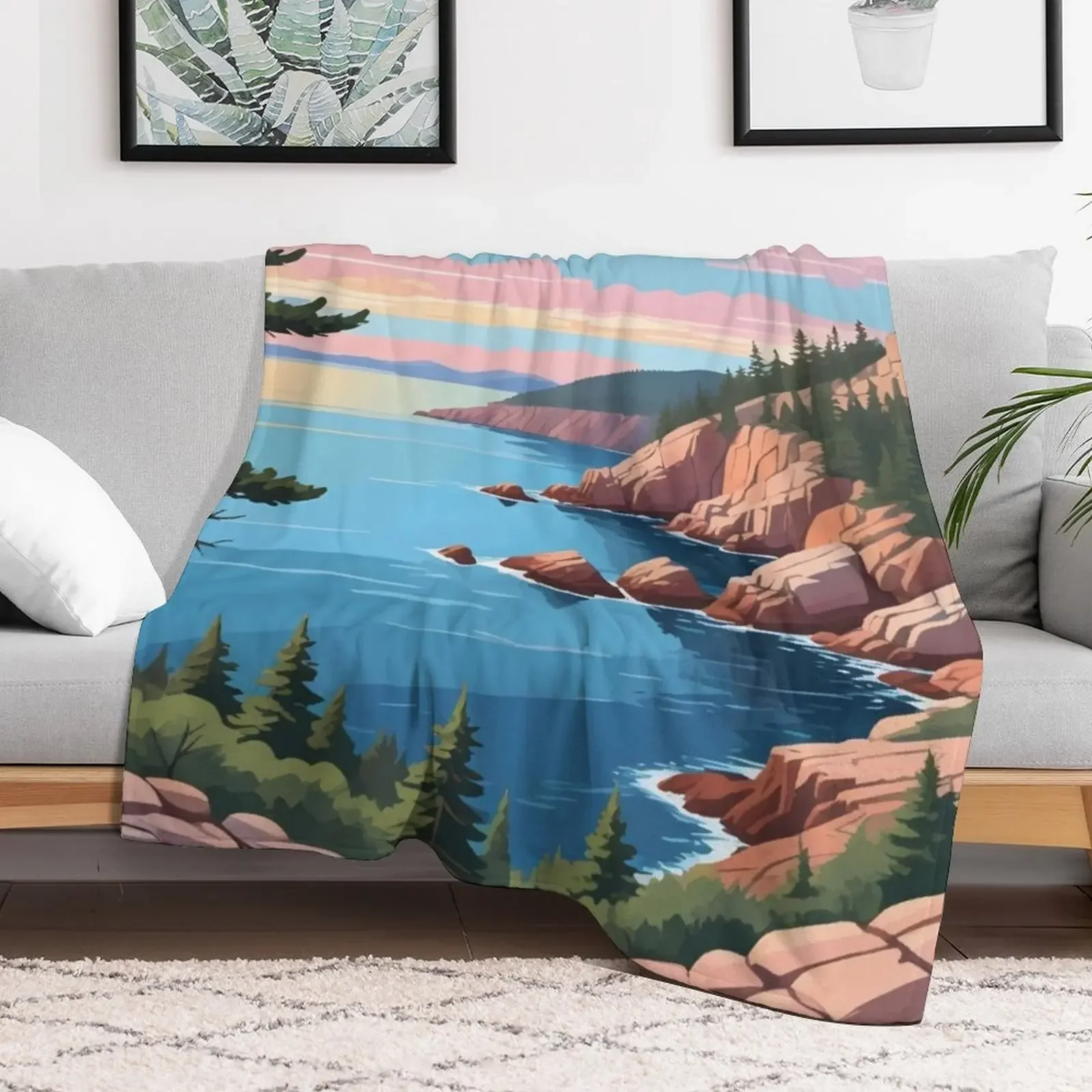 Acadia National Park Throw Blanket warm winter Sofa Blankets