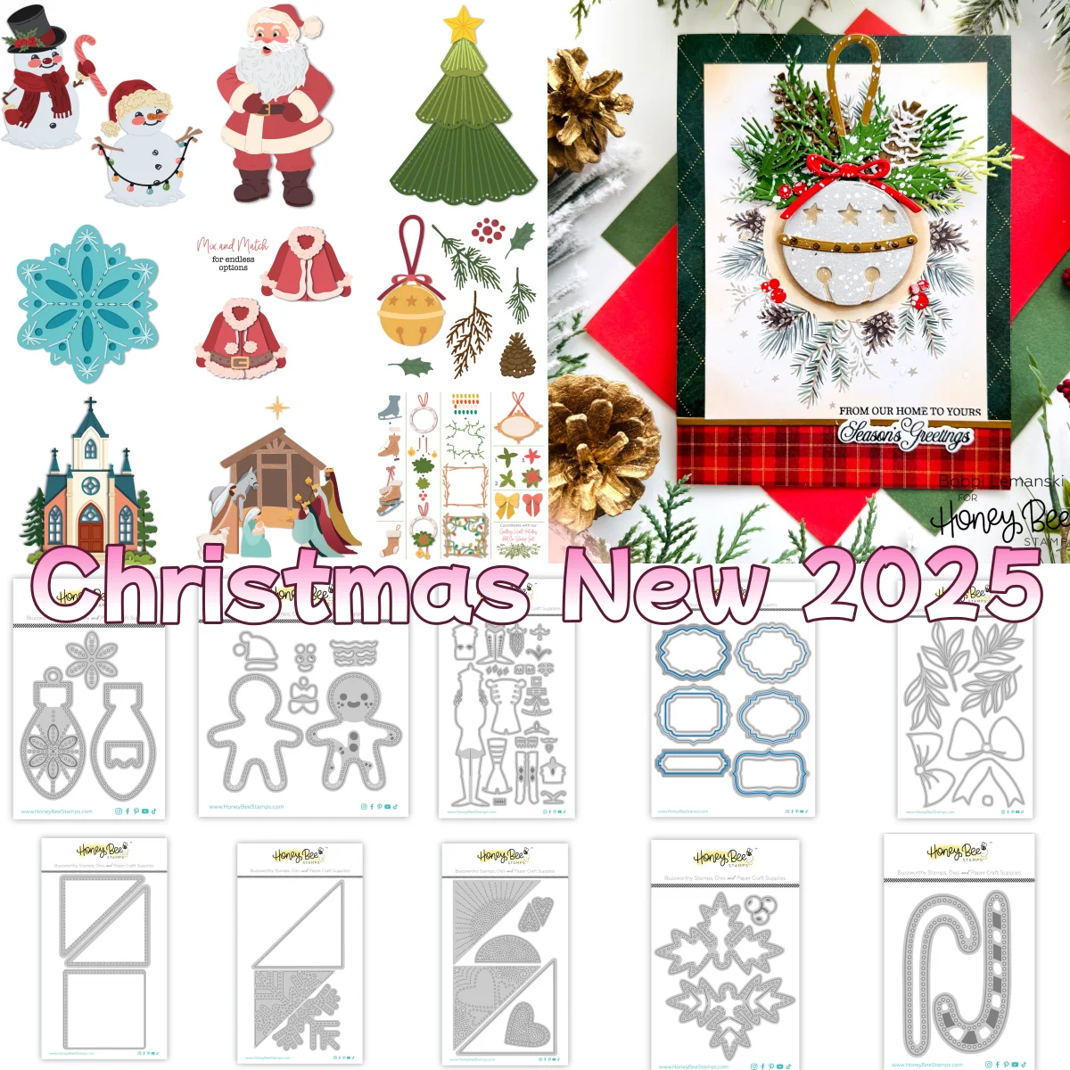 Christmas 2025 Santa Nativity Scene Snowman Tree Metal Cutting Dies Clear Stamps Stencil for DIY Decorating Scrapbook Paper
