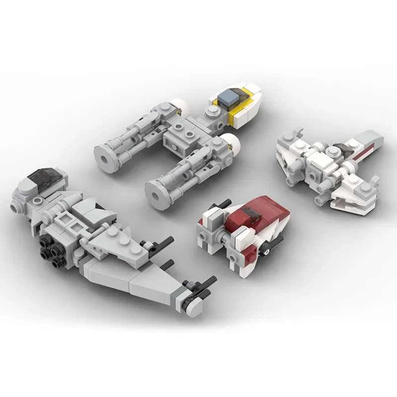 MOC Space War Series Rebel Space Fighter blocs de construction Kit galactique x-wing modèle de navire de guerre bricolage enfants assemblage jouets cadeau d'anniversaire