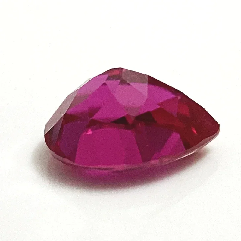 Lab Grown Ruby Pear Shape Rubellite Color VVS1 Gemstone Charms For Diy Jewelry Making Materials Selectable AGL Certificate