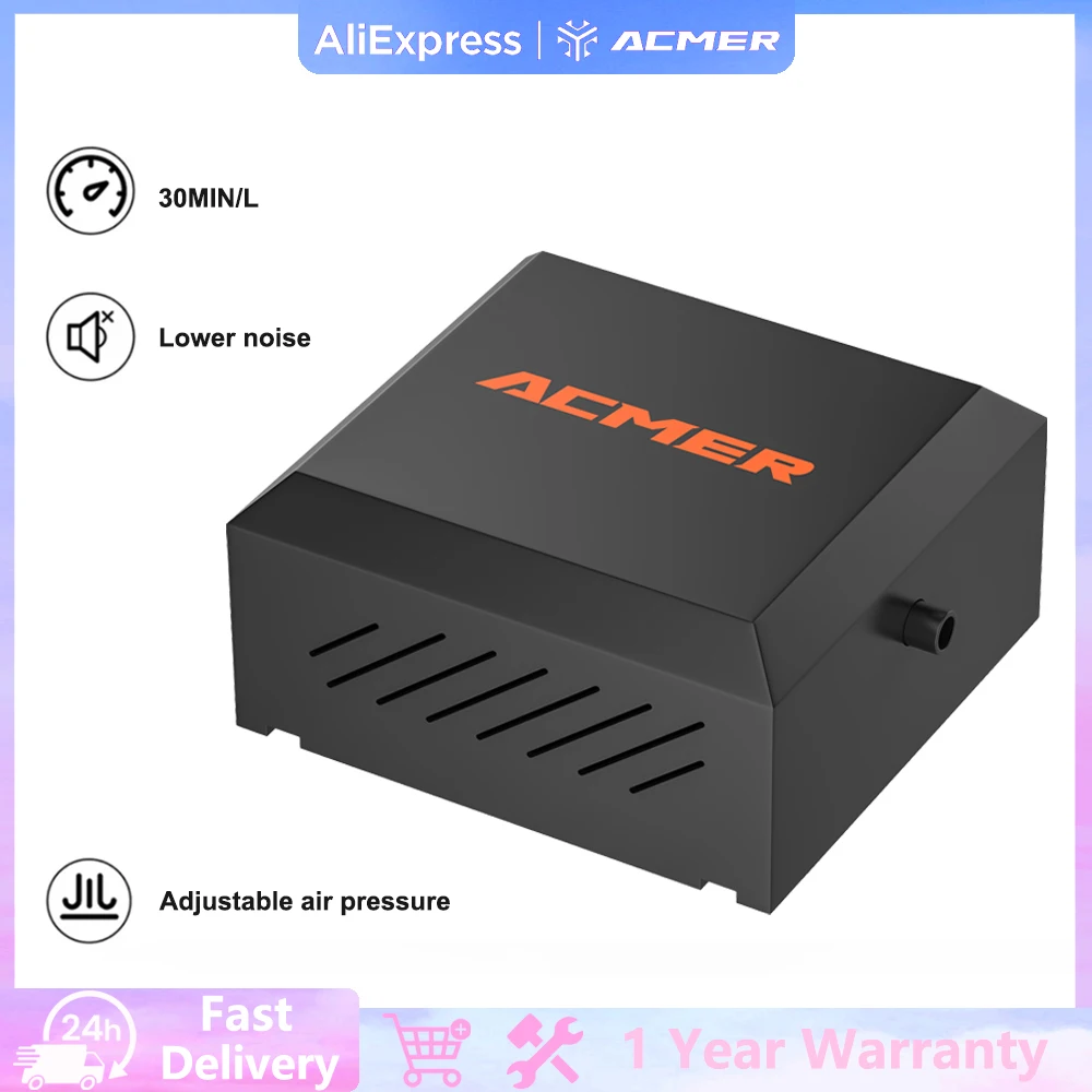 ACMER C4 Air Assist Pump 30L/Min Air Assist Kit Improve Cutting Quality Remove Smoke Dust for Laser Engraver Cutting  Machine