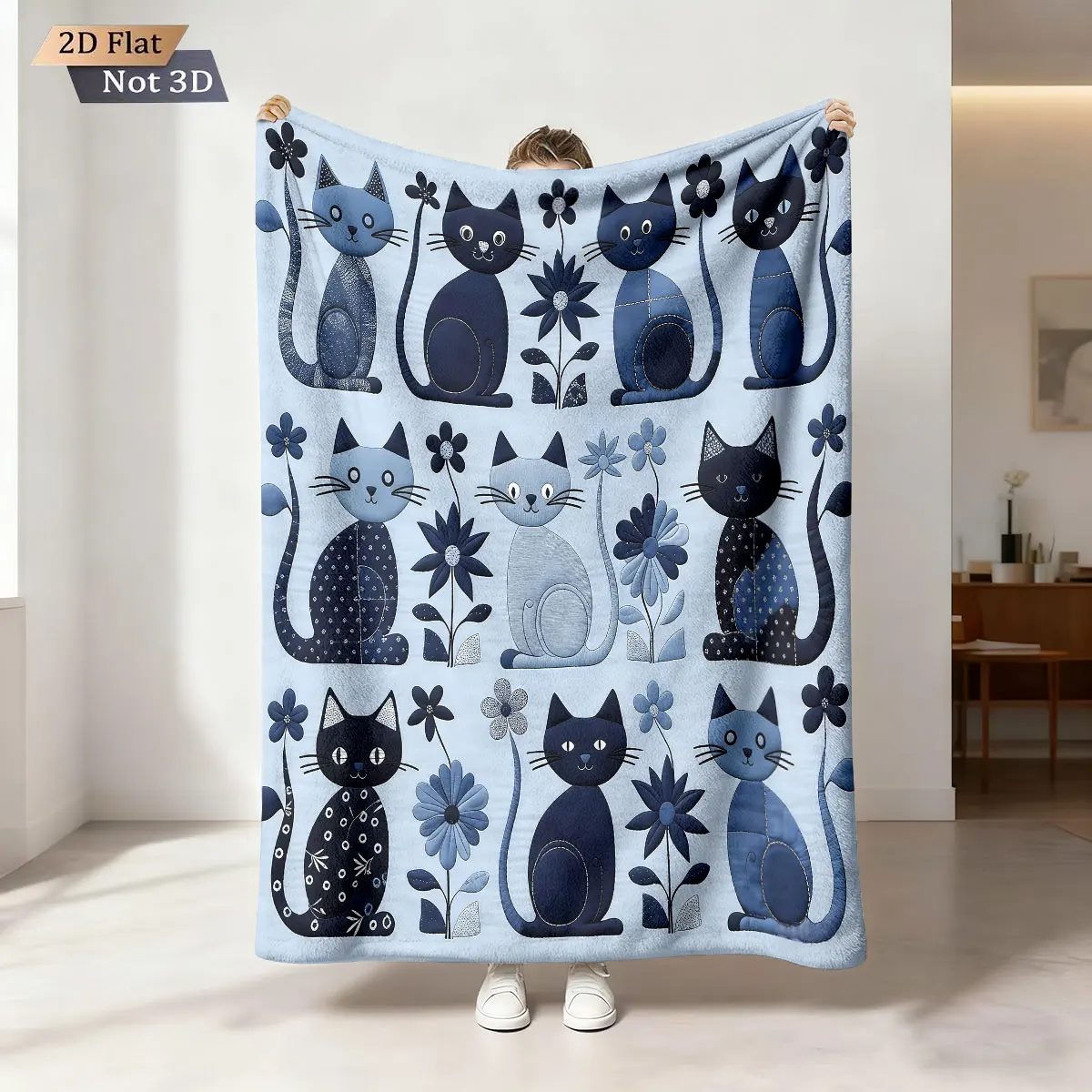 1pc Fabric Collage Cartoon Animal Print Flannel Blanket In Multiple Sizes, Comfortable, Soft, And Casual, Machine Washable