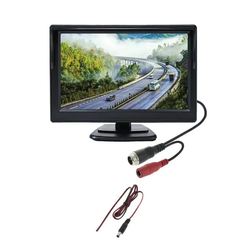 High definition 7 inch car display 12v24v car truck general reversing image 4.3 inch display