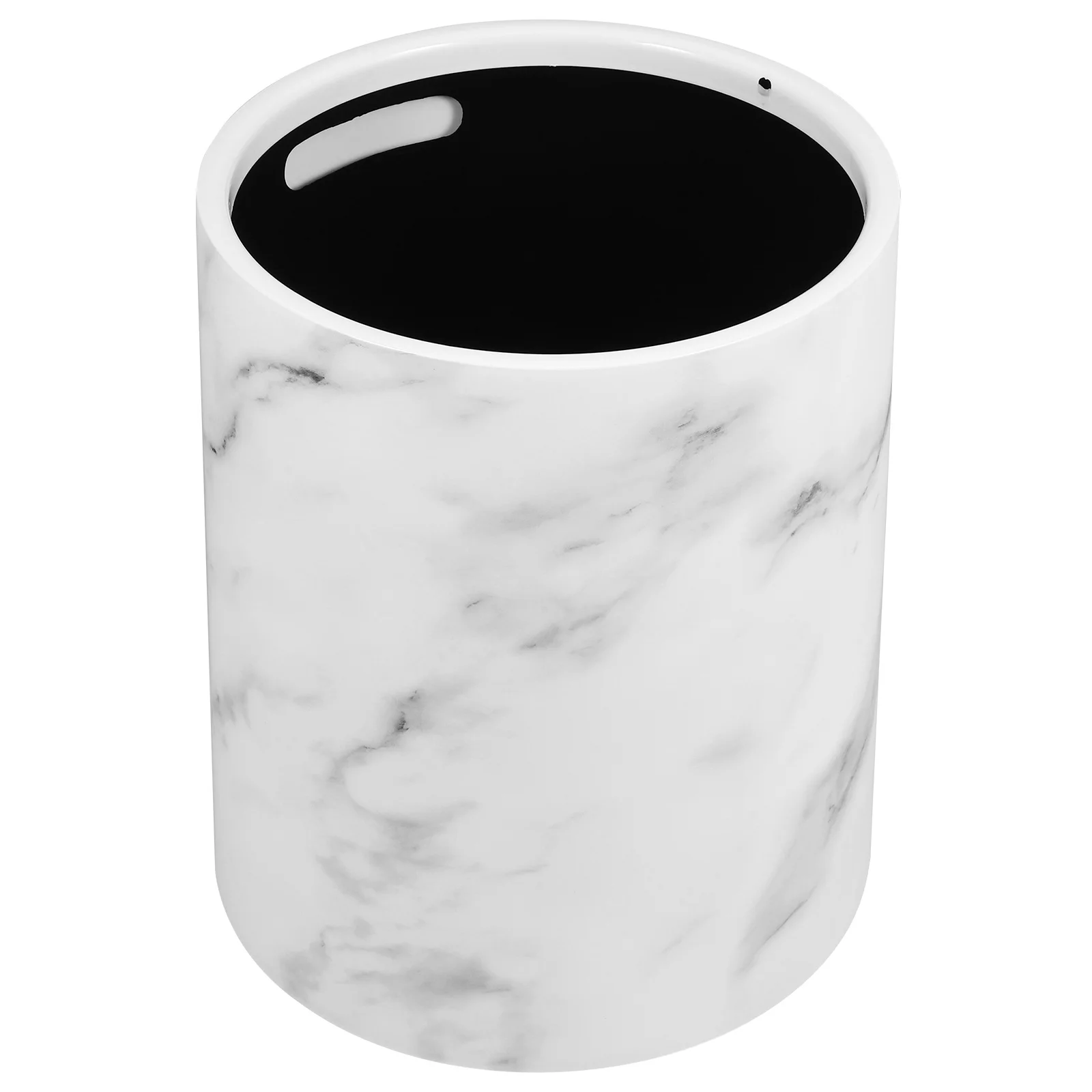 

Decorative Trash Can Marbled Trashcan Wastebasket For Dorm Garbage Office Recycling Bin