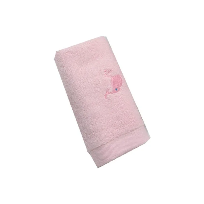 A piece Children\'s towel cotton cartoon solid color square towel soft absorbent saliva towel for infants and toddlers