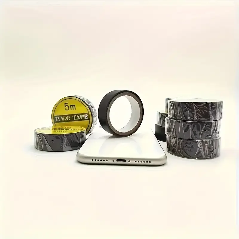 10pcs High-Temp ยางสีดําเทปไฟฟ้า-ทนทาน,ยืดหยุ่นฉนวนกาวสําหรับอุตสาหกรรม,Home & Mechanics ใช้