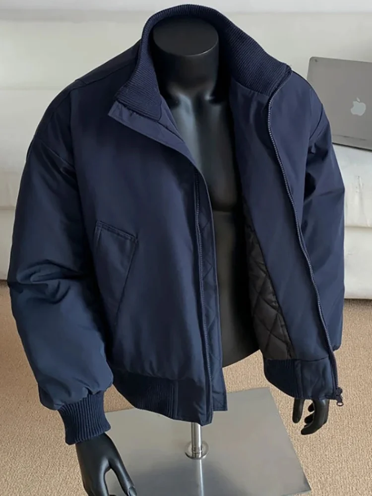 

Cleanfit Men's Cotton Flight Jaet ort Thi Warm Autumn Winter Faion Casual Sle Zipper Closure Long Sve Coat