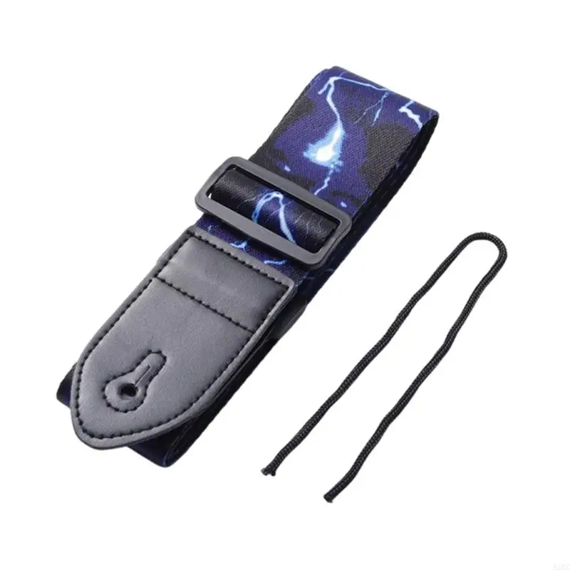 

Гитарный плечевой ремень с кожаными концами регулируемый ремень плеча гитарного ремня