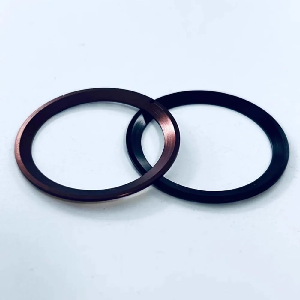 NH34 NH35 무브먼트 용 40mm 시계 케이스 용 1PC 38*30.5mm 레트로 경사 알루미늄 링 GMT 시계 베젤