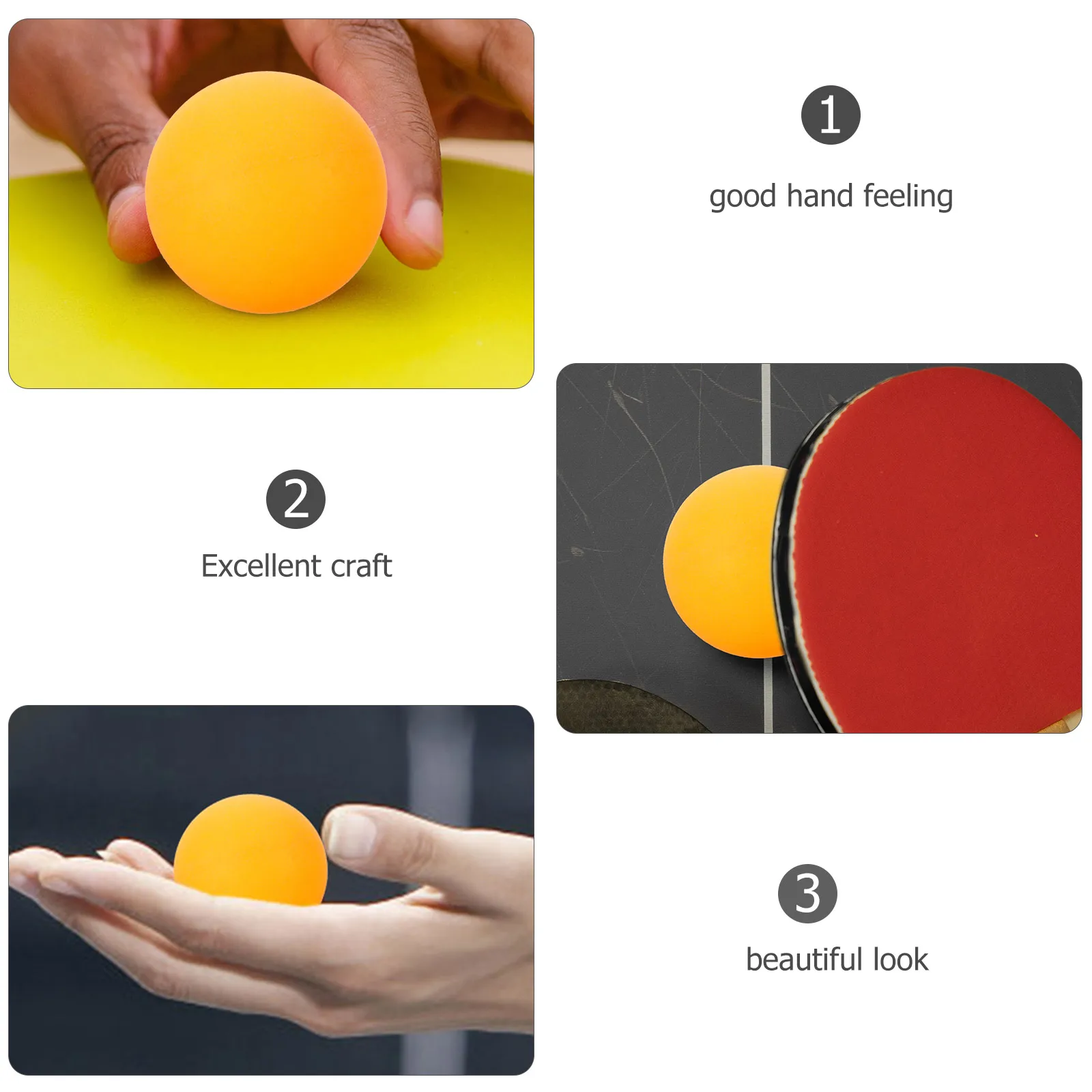 

60pcs Table Tennis Balls 40mm Yellow Practice Training Sports Game Round Bulk Plastic Small Competition Pong