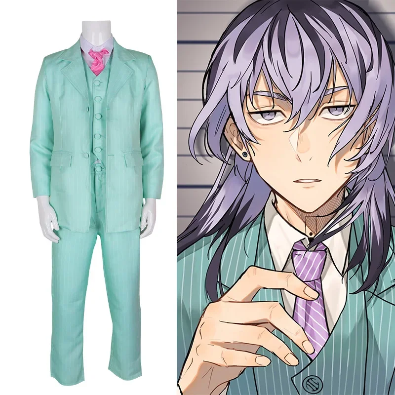 Anime Tokyo Revengers Rindo Haitani Cosplay Costume Vest Suit Wig Full Sets Bonten Uniform Haruchiyo Sanzu Cosplay Clothes Men