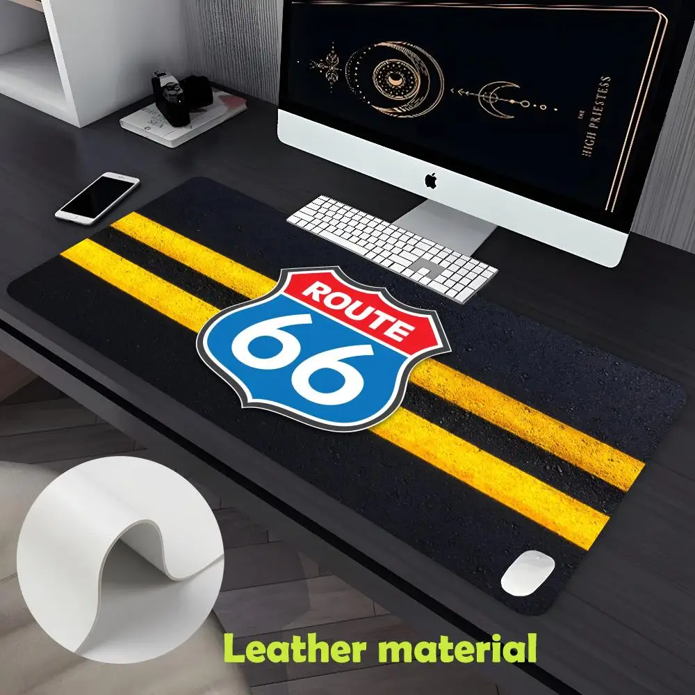 Route 66 Mouse Pad Large Gaming Pad XXL Desk Mat Non Slip Double Sided PU Game Mouse Computer Leather Keyboard Mat