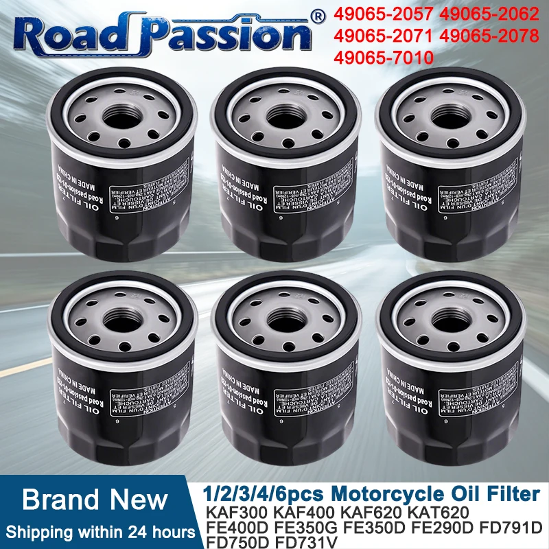 

1/2/3/4/6pcs Motorcycle Oil Filter For Kawasaki KAF300 KAF400 KAF620 49065-2071 49065-2078 49065-7010 49065-2057 49065-2062