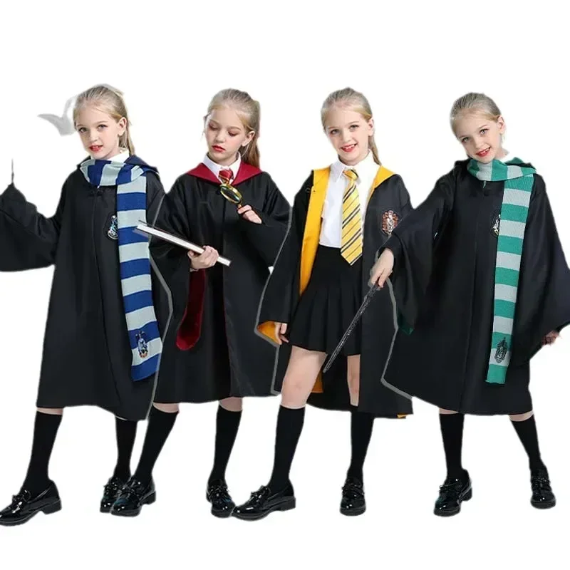 Harries Potters-ropa de actuación para niños, bata mágica para Cosplay, accesorios con capucha, fiestas de Halloween, figuras de películas, suministros de disfraces