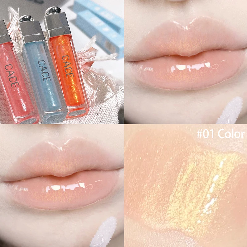 Moisturizing Lip Oil Gloss Mirror Water Light Lip Glaze Hydrating Glitter Glass Lip Oil Transparent Lip Balm Lips Care Makeup