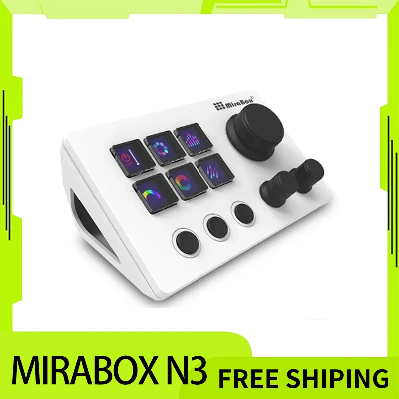 

Mirabox N3 streamdeck customized mini keypad macro programming with knob visual screen visual highlight suitable for office