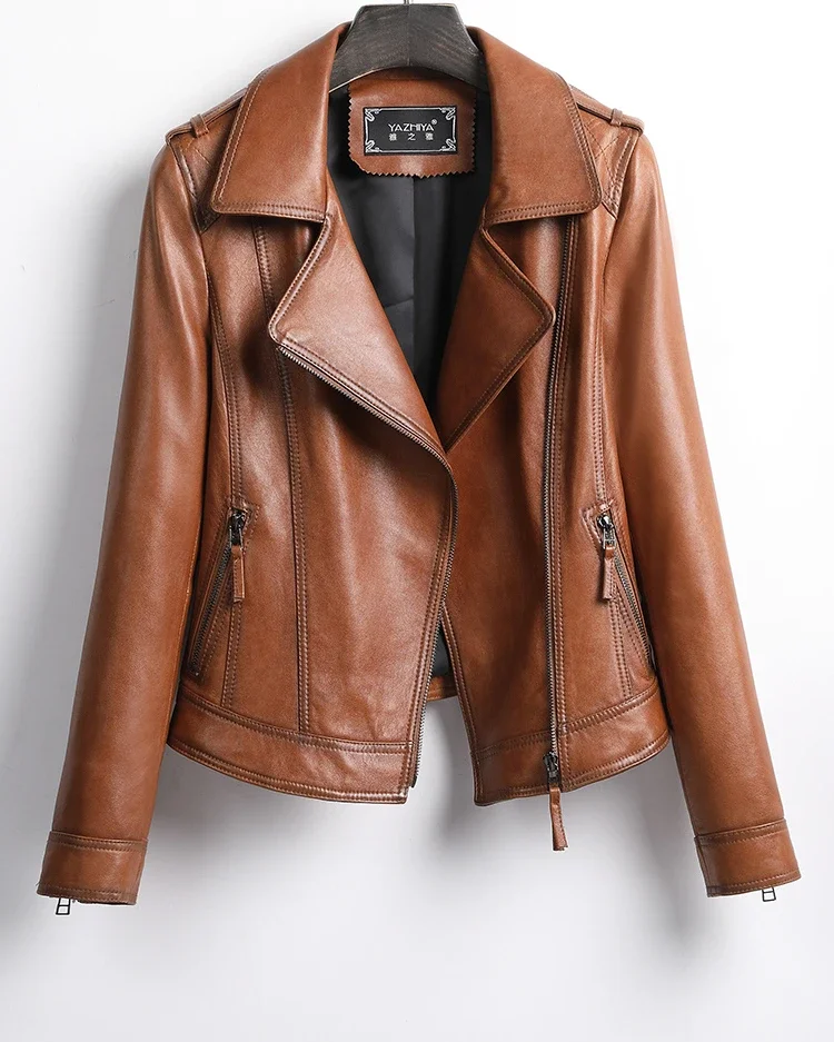Tajiyane Genuine Leather Jacket Women Spring Autumn Real Sheepskin Coat Slim Short Leather Jackets and Coats Casaco Feminino SGG