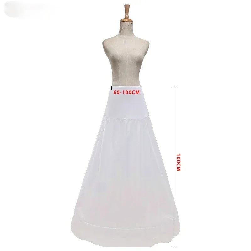 Wholesale Price 1 Hoop Bone Elastic Waist Petticoat for Bridal Mermaid Wedding Dress Crinoline Slip Underskirt in Stock