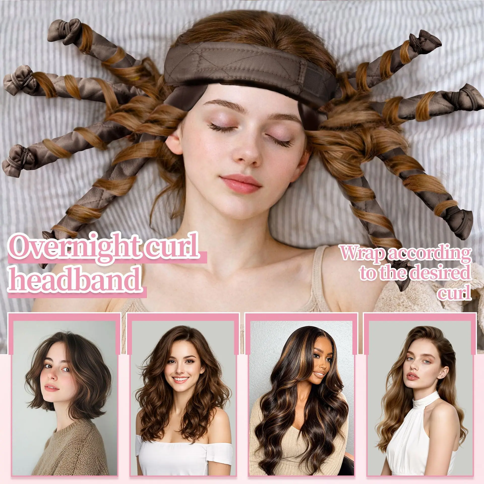 Octopus Heatless Hair Curler Lazy Sleep No Heat Wave Hair Roller Overnight DIY Big Curls Hair Styling Wrap Tool for Long Hair