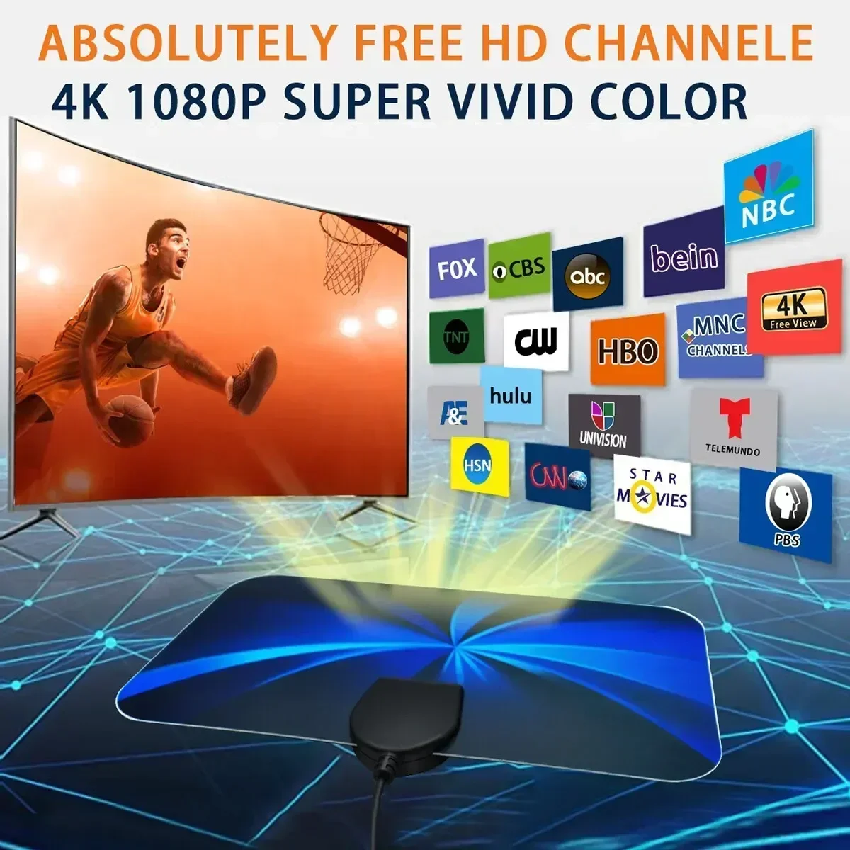 Cyfrowa telewizja Antena wewnętrzna Fala uziemiająca Mini antena Hdtv Antena Hdtvt2 do anteny samochodowej RV Travel Smart TV