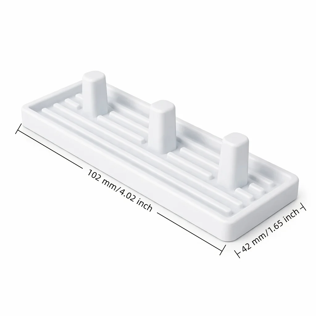 3-Slot Plastic Toothbrush Holder, Freestanding Bathroom Organizer, Suitable for Oral-B Electric Toothbrush