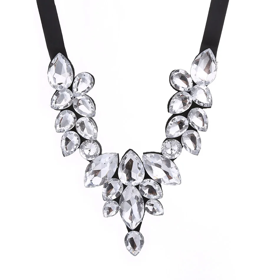 Match-Right Women Necklace Multicolor Statement Necklaces Pendants Glass Jewelry Collar Necklace Women Accessories KK039