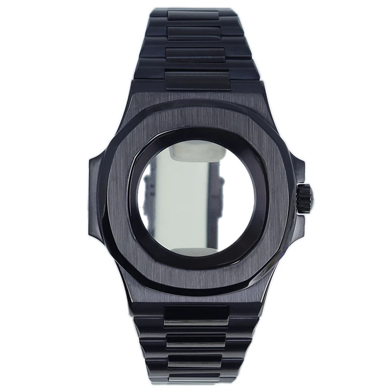 40mm Watch Case bands Accessories Sapphire Crystal For Mod Nautilus NH35 NH36 4R Movt 10BAR Waterproof For 30.5mmDial glass back - Image 3
