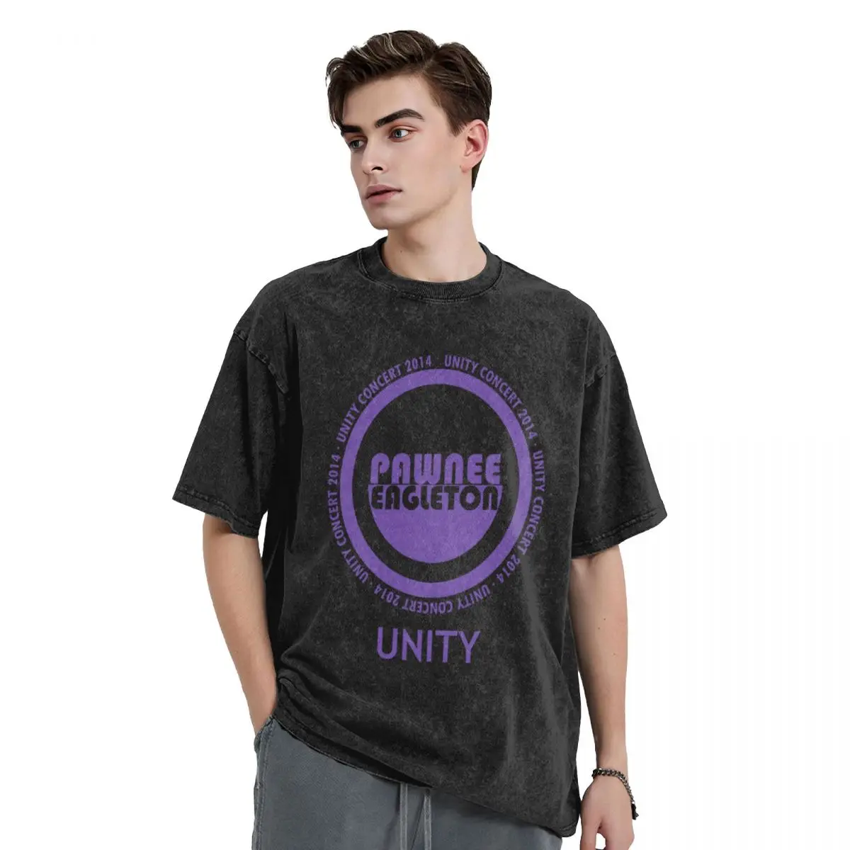 

Pawnee-Eagleton unity concert 2014 T-Shirt plus sizes graphics oversized t shirt oversized compression shirt men