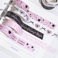 Mr. Paper, 8 Styles, Each 150cm Fine Glitter and Paper Tape Set, DIY Decorative Handmade Stickers for Girls