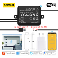 QCSMART Tuya Smart Life Garage Door Wireless Sensor Opener Controller Dry Contacts USB Charger Remote Control Google Home Alexa