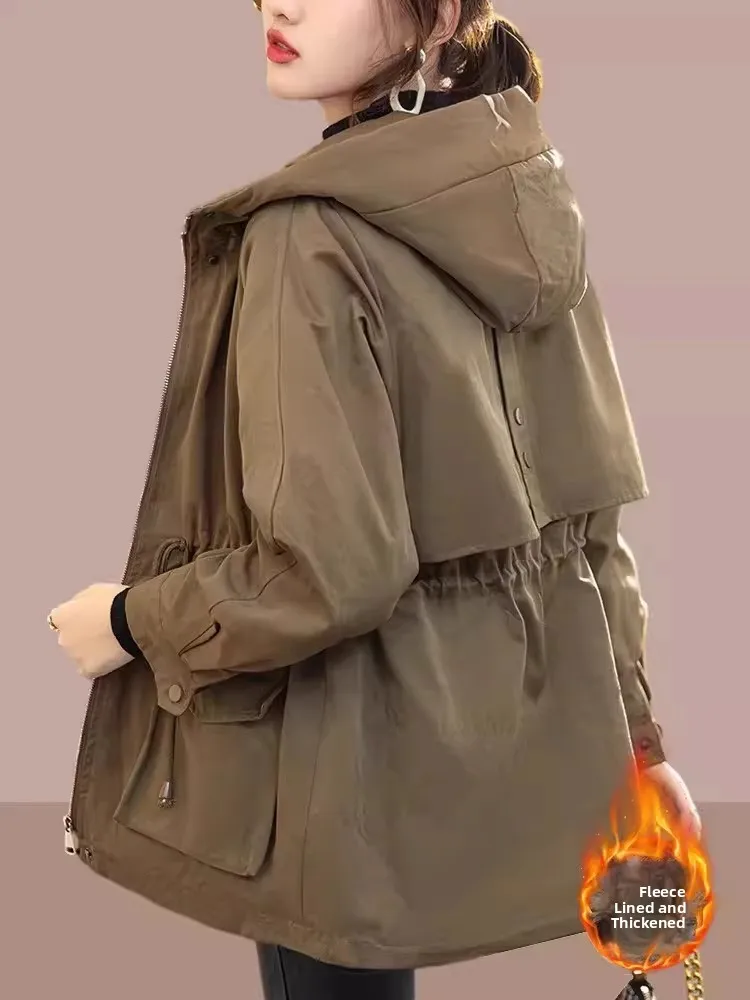 

Женская утепленная парка на флисовой подкладке, зимняя хлопковая куртка, осенне-зимняя верхняя одежда малого размера с наполнителем из хлопка и пуха