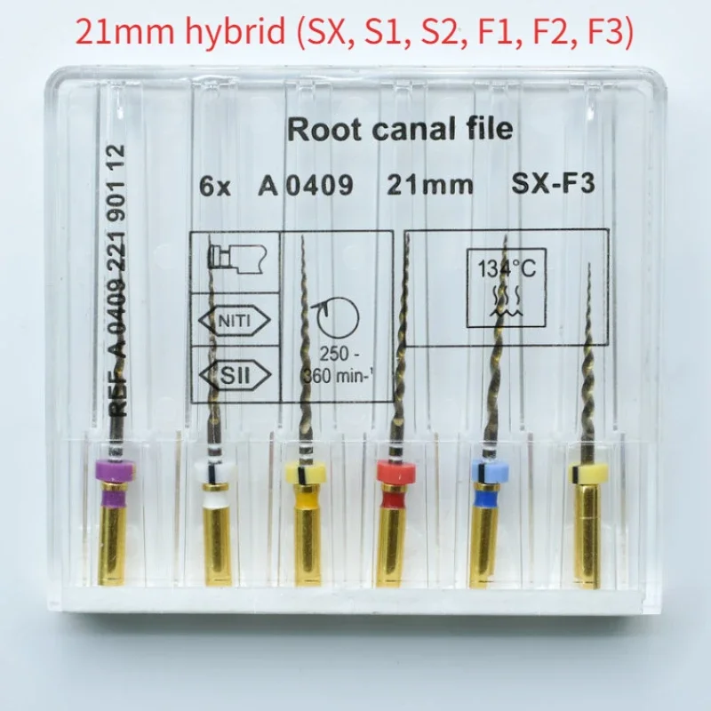 ملف قناة الجذر من النيكل والتيتانيوم للأسنان ملف قناة الجذر الذهبي 21 مللي متر/25 مللي متر أداة النيكل والتيتانيوم أداة طبيب الأسنان