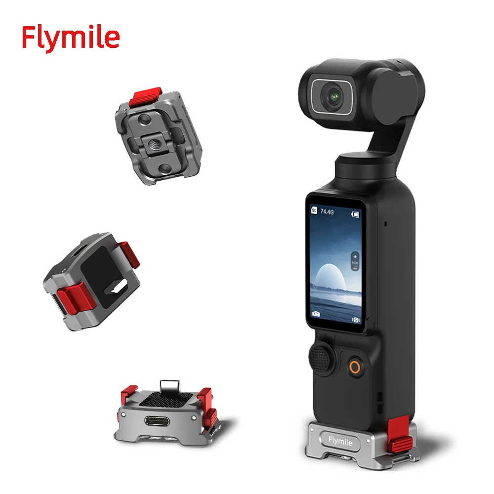 

Flymile Charging Base for Dji Pocket 3 Accessory Type-C Fast Charging 1/4 Screw Hole for Vlogging/Live Streaming
