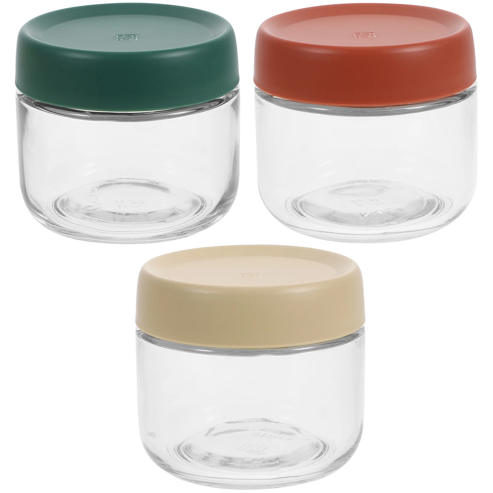 

3Pcs Sealed Glass Baby Food Containers - Leakproof Small Jars for Storage Organization Stacking Design Safe Material