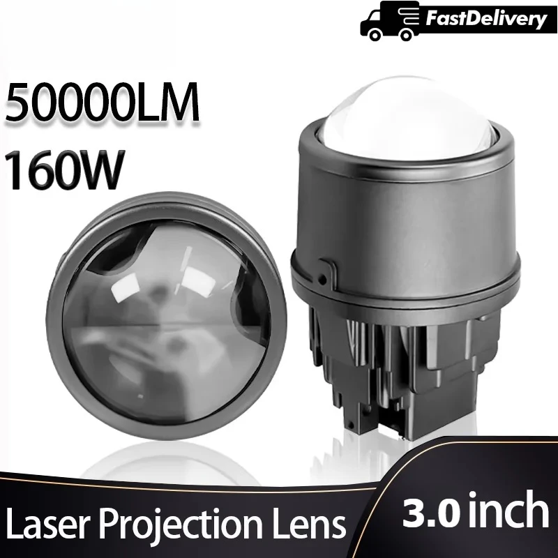 

3 Inch APP Controlled Bi LED Projector Fog Light with Halo Ring Triple Laser Dual Beam Retrofit Car LED Front Lamp 180W