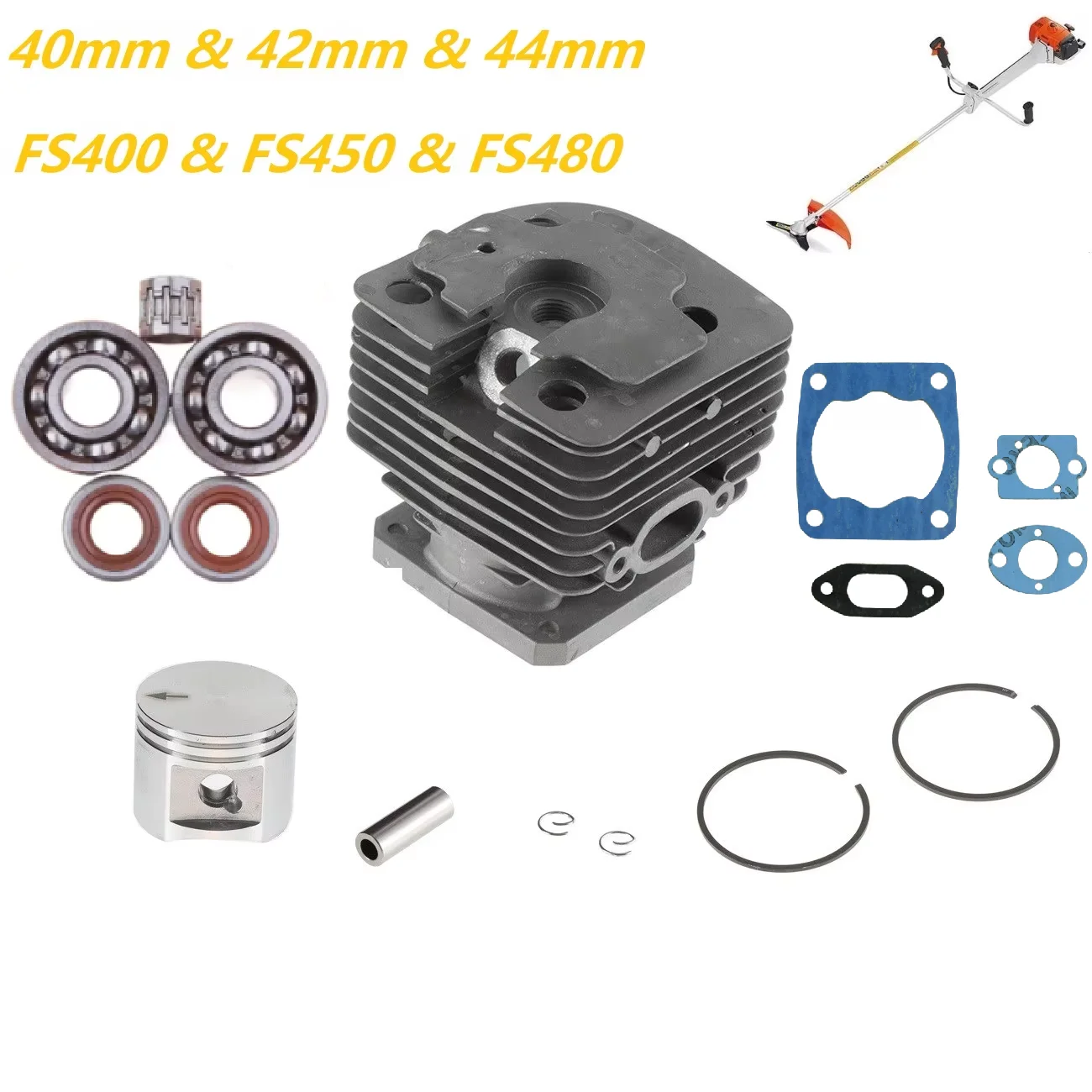 

Suitable for Steele FS400 cylinder set FS450 piston assembly cylinder diameter 42MMSTIHLFS480 cylinder assembly