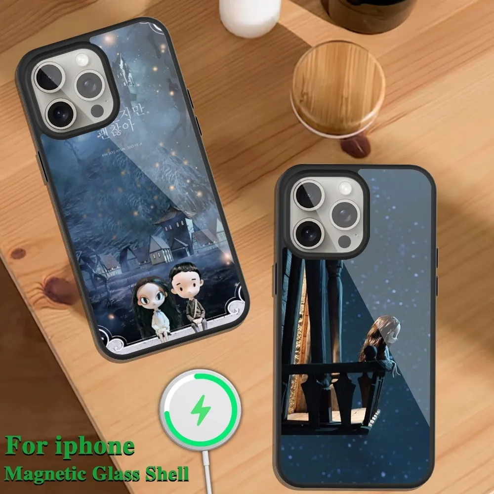 

Чехол для телефона в Корейском стиле для iPhone Magsafe Magnetic 13 14 15 11 12 Pro Max Plus